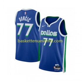 Maillot Basket Dallas Mavericks Luka Doncic 77 Nike City Edition 2022-2023 Bleu Swingman - Homme
